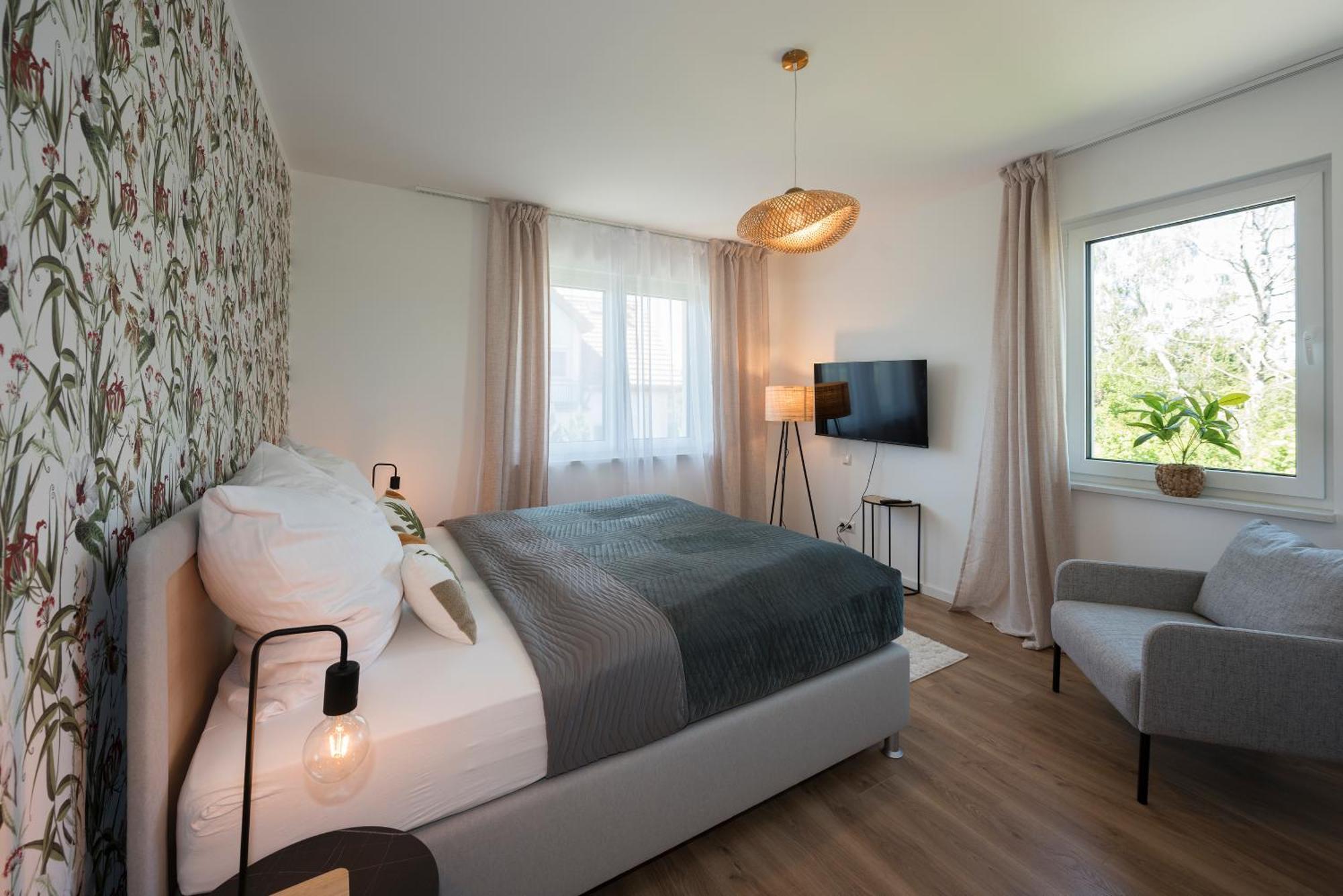 Bohnapartments Haus Zocheblick - 2 Kostenlose Parkplaetze - Sehr Ruhig - 4 Schlafzimmer - Neubau - Vollausstattung - Wlan ฮอปเปอการ์เทน ภายนอก รูปภาพ